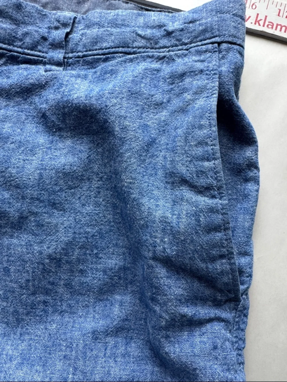 Banana Republic Aiden Shorts Mens 32 Cotton 9’ inseam Preppy Coastal Beach blue
